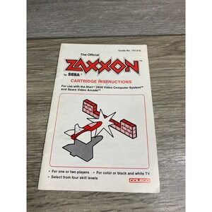Zaxxon Atari 2600 Manual Coleco Sega Instruction Guide 78137A Sears Video Arcade